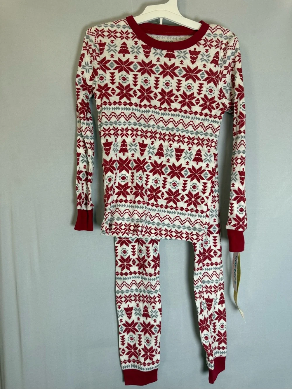 Carter's Red and White Fair Isle Pajama Set